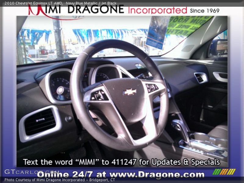 Navy Blue Metallic / Jet Black 2010 Chevrolet Equinox LT AWD