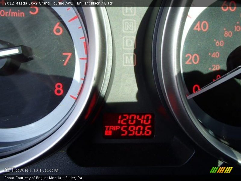 Brilliant Black / Black 2012 Mazda CX-9 Grand Touring AWD