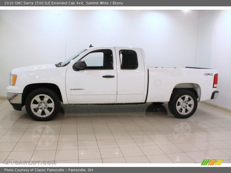 Summit White / Ebony 2010 GMC Sierra 1500 SLE Extended Cab 4x4