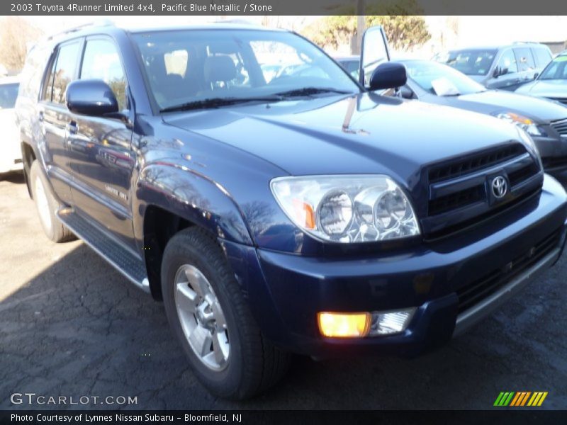 Pacific Blue Metallic / Stone 2003 Toyota 4Runner Limited 4x4