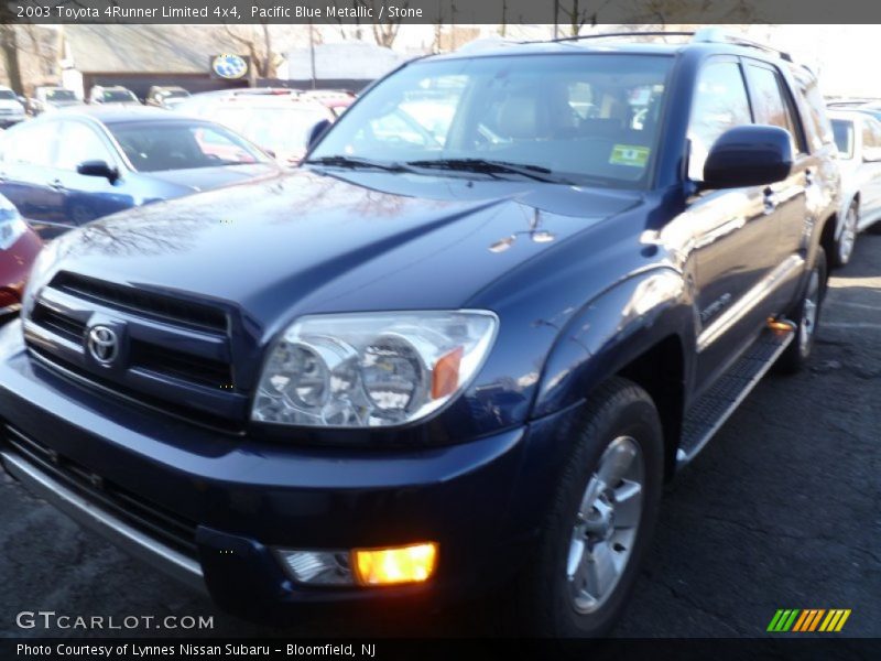 Pacific Blue Metallic / Stone 2003 Toyota 4Runner Limited 4x4