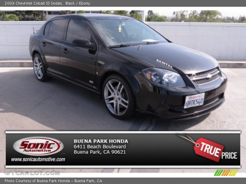 Black / Ebony 2009 Chevrolet Cobalt SS Sedan