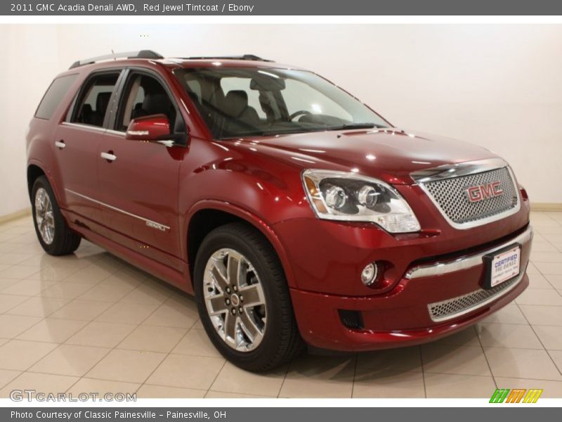 Red Jewel Tintcoat / Ebony 2011 GMC Acadia Denali AWD