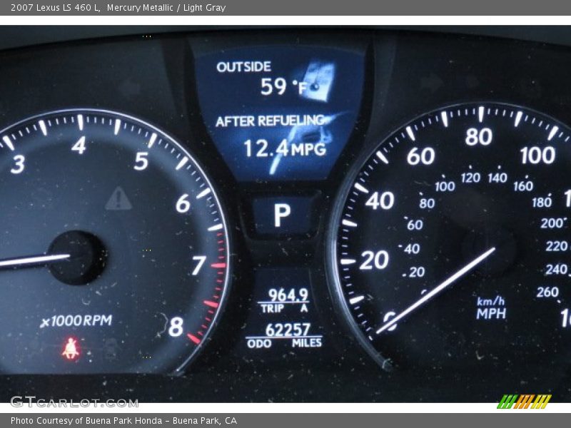 Mercury Metallic / Light Gray 2007 Lexus LS 460 L