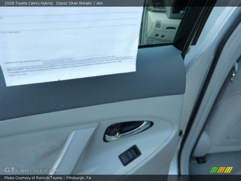Classic Silver Metallic / Ash 2008 Toyota Camry Hybrid