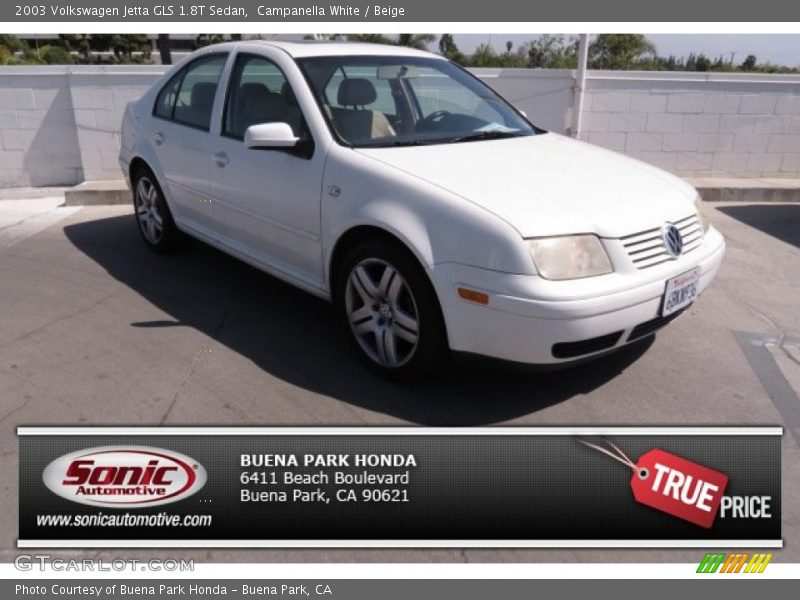 Campanella White / Beige 2003 Volkswagen Jetta GLS 1.8T Sedan
