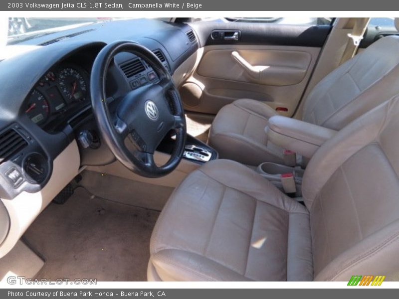Campanella White / Beige 2003 Volkswagen Jetta GLS 1.8T Sedan