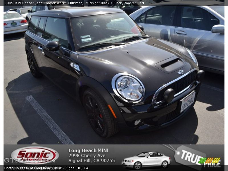 Midnight Black / Black/Rooster Red 2009 Mini Cooper John Cooper Works Clubman