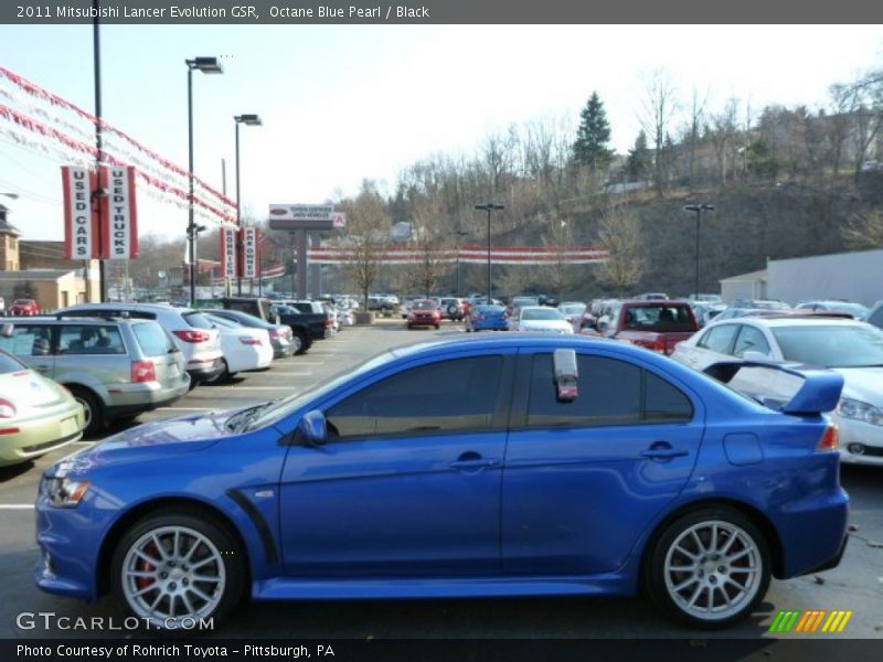 Octane Blue Pearl / Black 2011 Mitsubishi Lancer Evolution GSR