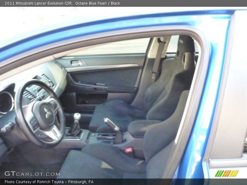 Octane Blue Pearl / Black 2011 Mitsubishi Lancer Evolution GSR