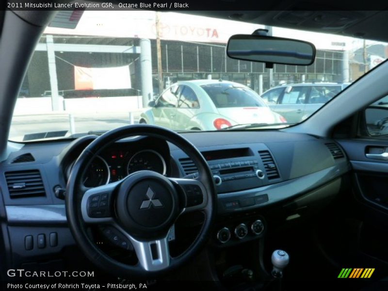 Octane Blue Pearl / Black 2011 Mitsubishi Lancer Evolution GSR