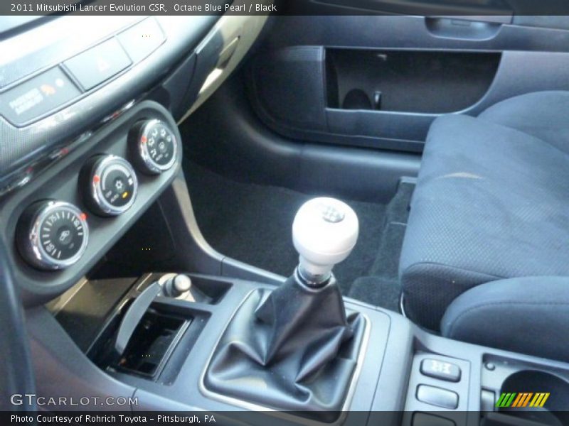 Octane Blue Pearl / Black 2011 Mitsubishi Lancer Evolution GSR