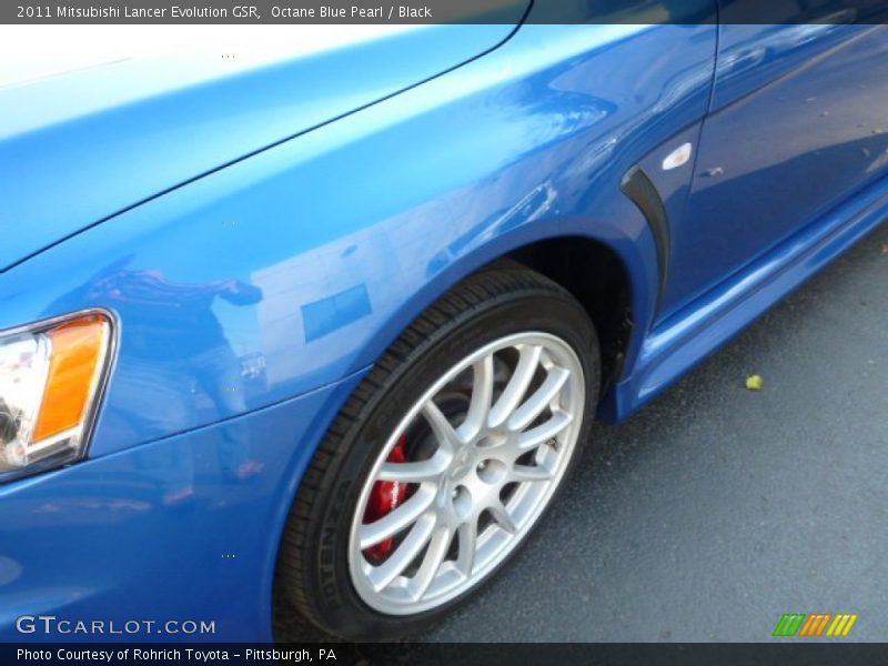 Octane Blue Pearl / Black 2011 Mitsubishi Lancer Evolution GSR