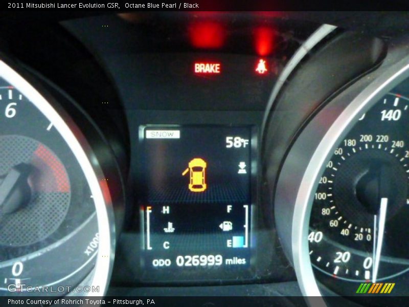 Octane Blue Pearl / Black 2011 Mitsubishi Lancer Evolution GSR