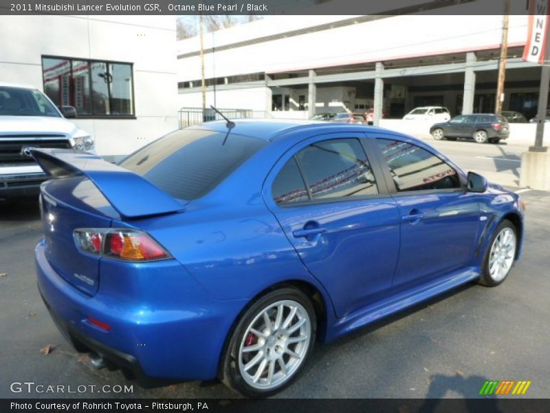 Octane Blue Pearl / Black 2011 Mitsubishi Lancer Evolution GSR