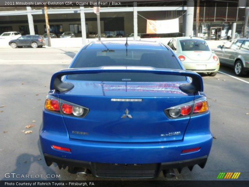 Octane Blue Pearl / Black 2011 Mitsubishi Lancer Evolution GSR