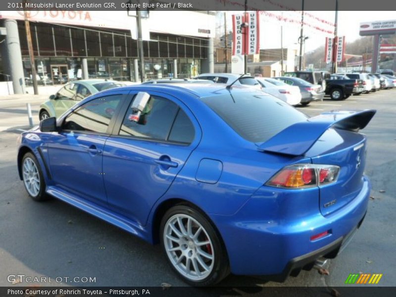 Octane Blue Pearl / Black 2011 Mitsubishi Lancer Evolution GSR
