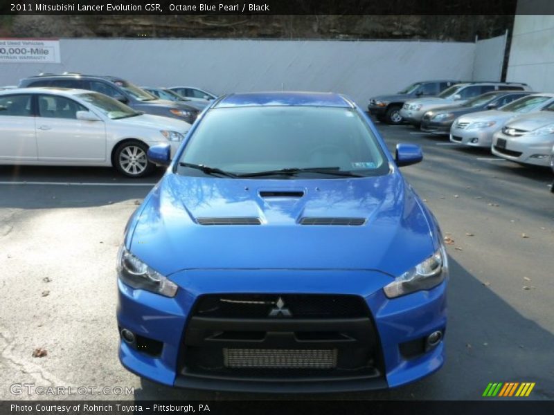 Octane Blue Pearl / Black 2011 Mitsubishi Lancer Evolution GSR