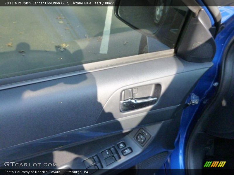 Octane Blue Pearl / Black 2011 Mitsubishi Lancer Evolution GSR