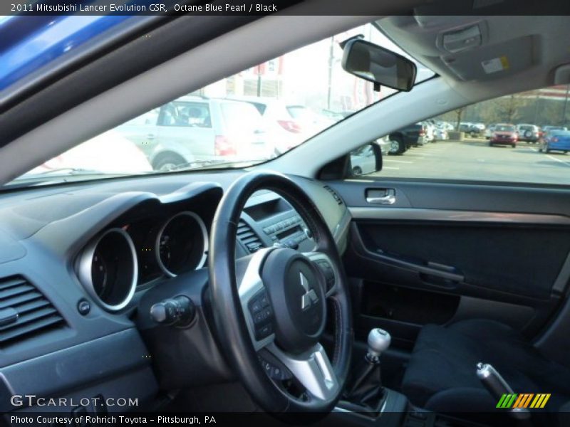 Octane Blue Pearl / Black 2011 Mitsubishi Lancer Evolution GSR
