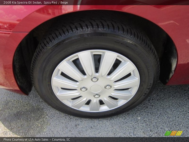 Spicy Red / Beige 2008 Kia Spectra EX Sedan
