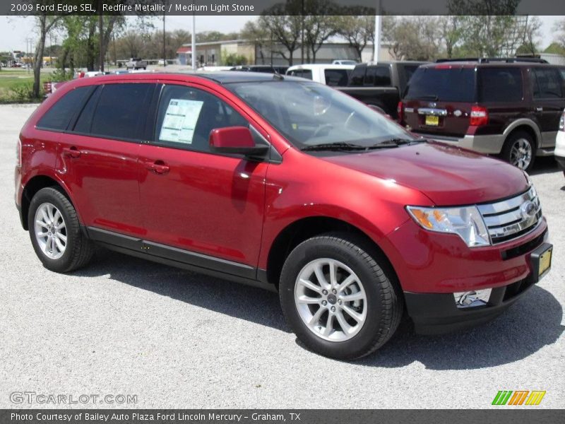 Redfire Metallic / Medium Light Stone 2009 Ford Edge SEL