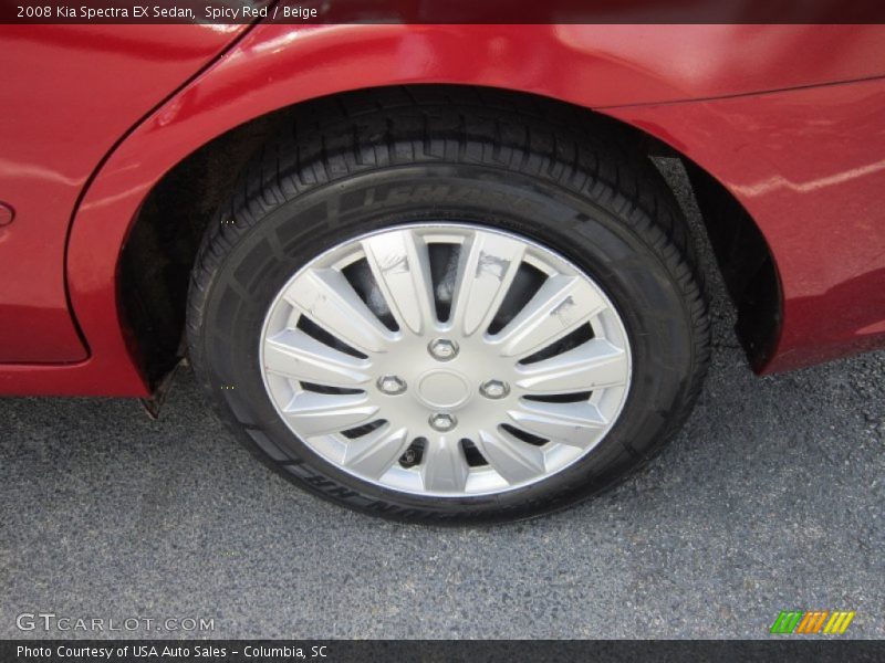 Spicy Red / Beige 2008 Kia Spectra EX Sedan