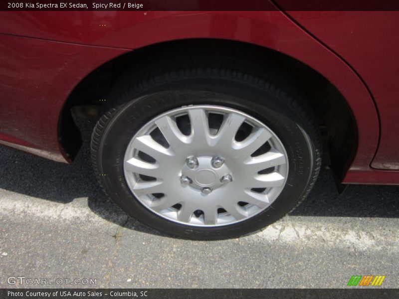 Spicy Red / Beige 2008 Kia Spectra EX Sedan