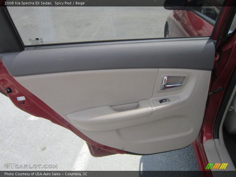 Spicy Red / Beige 2008 Kia Spectra EX Sedan