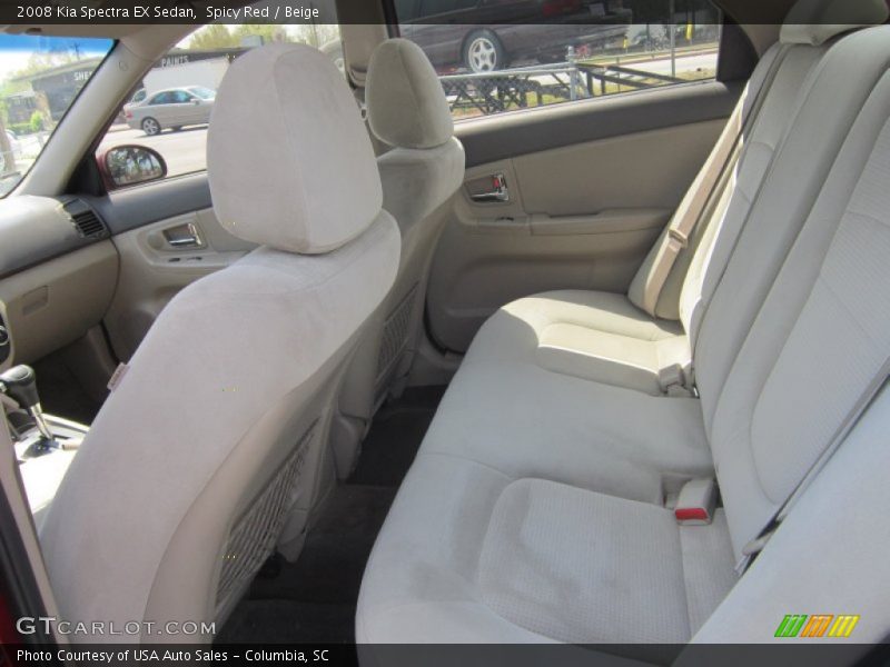 Spicy Red / Beige 2008 Kia Spectra EX Sedan