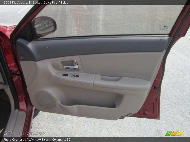 Spicy Red / Beige 2008 Kia Spectra EX Sedan