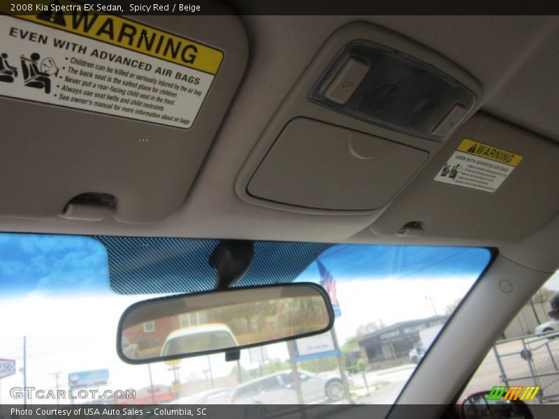 Spicy Red / Beige 2008 Kia Spectra EX Sedan