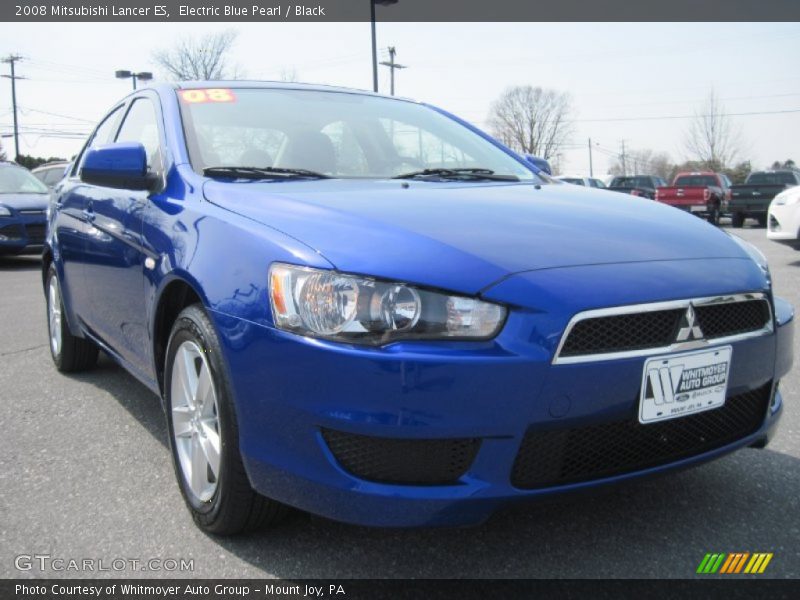 Electric Blue Pearl / Black 2008 Mitsubishi Lancer ES