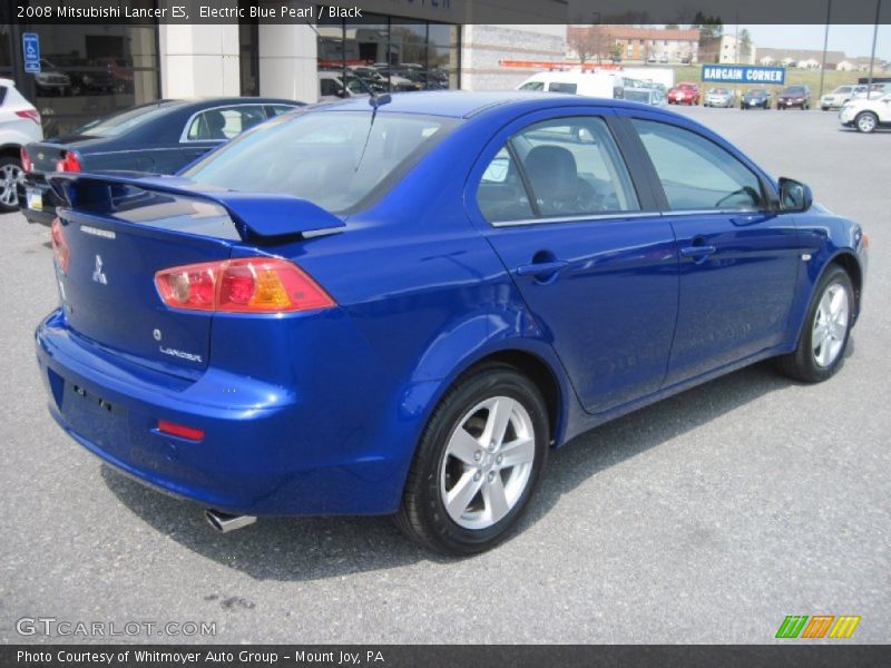 Electric Blue Pearl / Black 2008 Mitsubishi Lancer ES