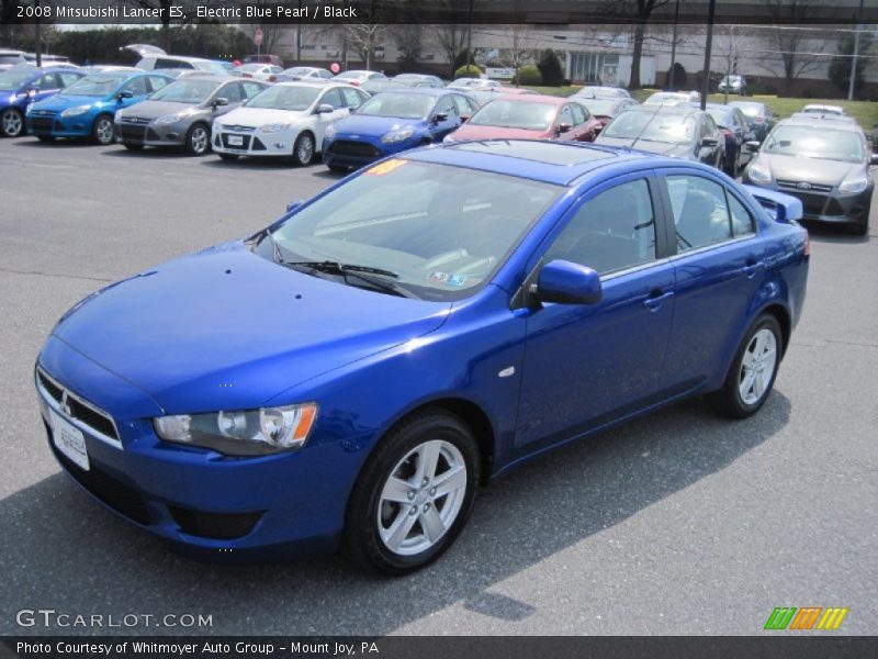 Electric Blue Pearl / Black 2008 Mitsubishi Lancer ES