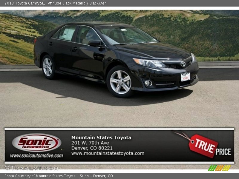 Attitude Black Metallic / Black/Ash 2013 Toyota Camry SE