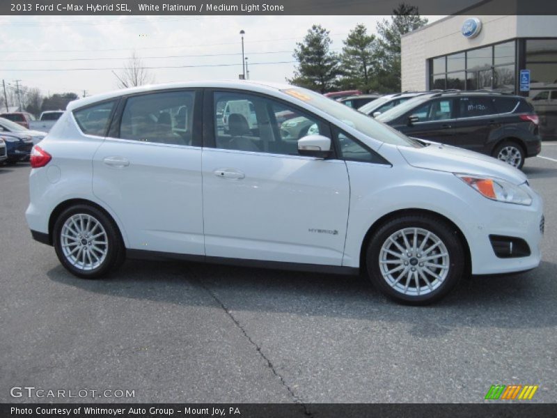 White Platinum / Medium Light Stone 2013 Ford C-Max Hybrid SEL