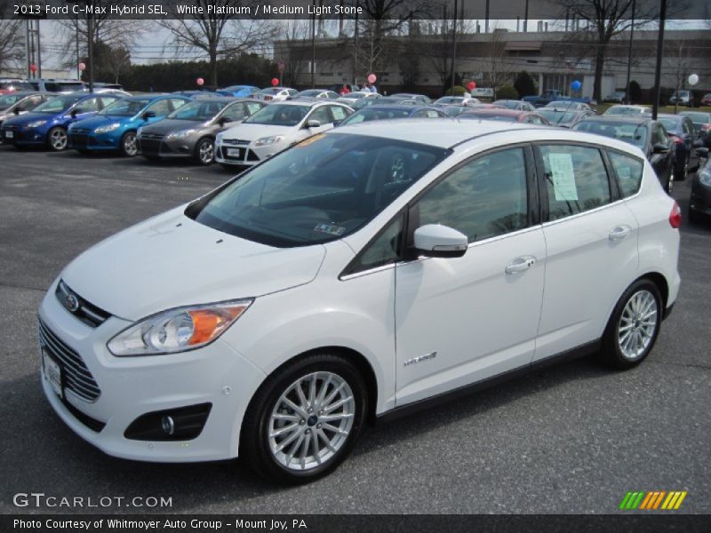 White Platinum / Medium Light Stone 2013 Ford C-Max Hybrid SEL