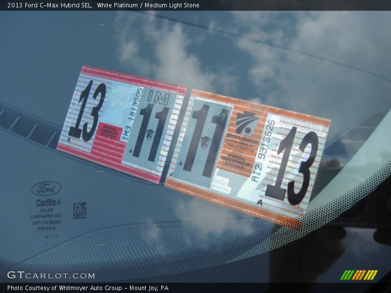 White Platinum / Medium Light Stone 2013 Ford C-Max Hybrid SEL
