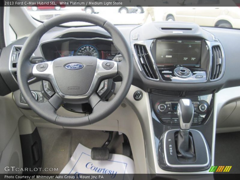 White Platinum / Medium Light Stone 2013 Ford C-Max Hybrid SEL