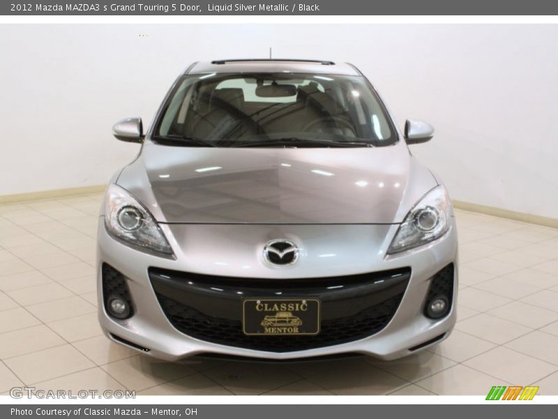 Liquid Silver Metallic / Black 2012 Mazda MAZDA3 s Grand Touring 5 Door