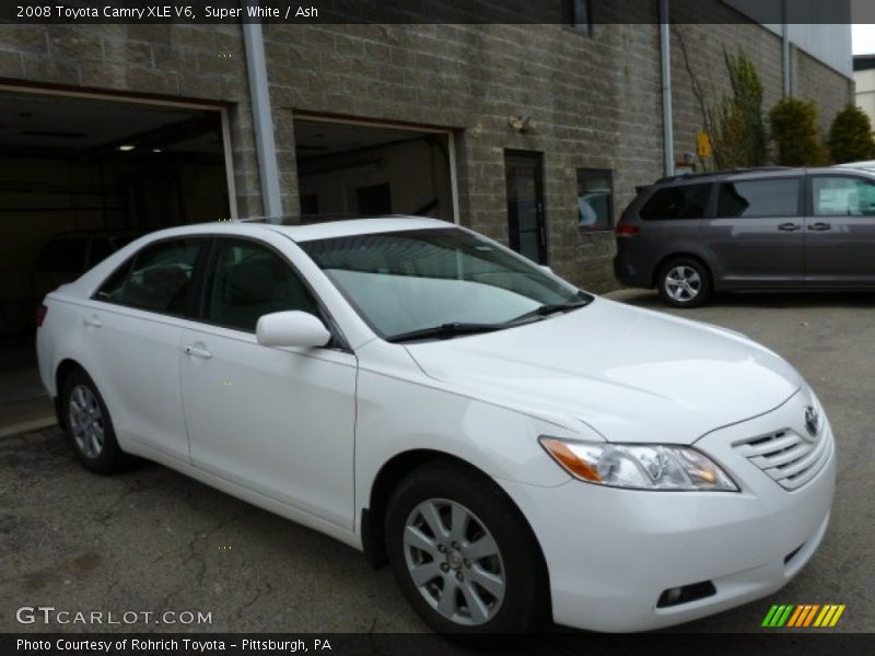 Super White / Ash 2008 Toyota Camry XLE V6