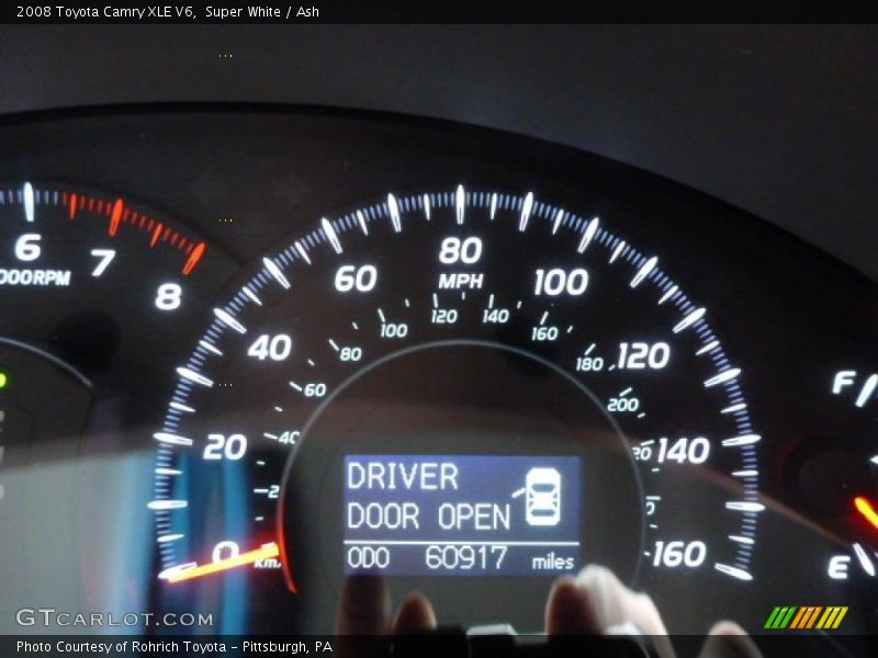 Super White / Ash 2008 Toyota Camry XLE V6