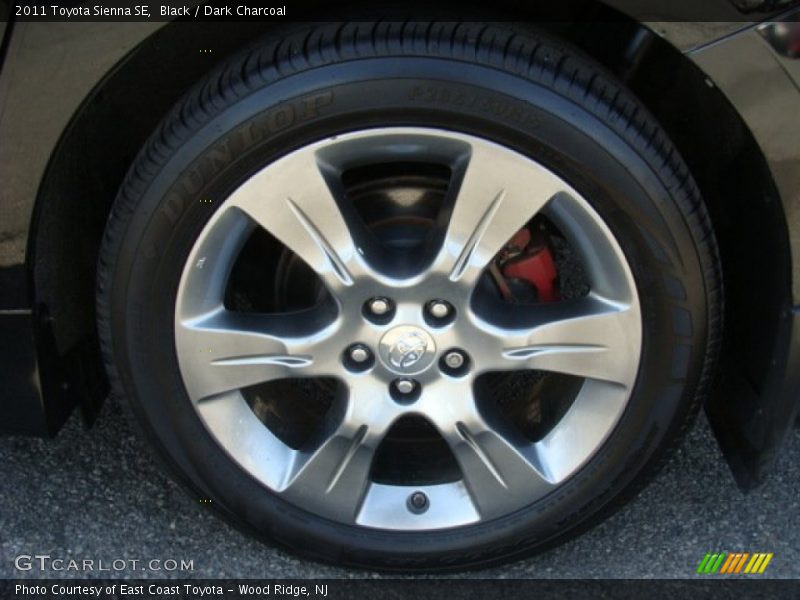 Black / Dark Charcoal 2011 Toyota Sienna SE