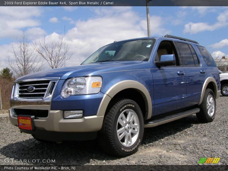 Sport Blue Metallic / Camel 2009 Ford Explorer Eddie Bauer 4x4