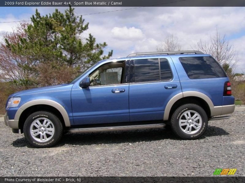 Sport Blue Metallic / Camel 2009 Ford Explorer Eddie Bauer 4x4