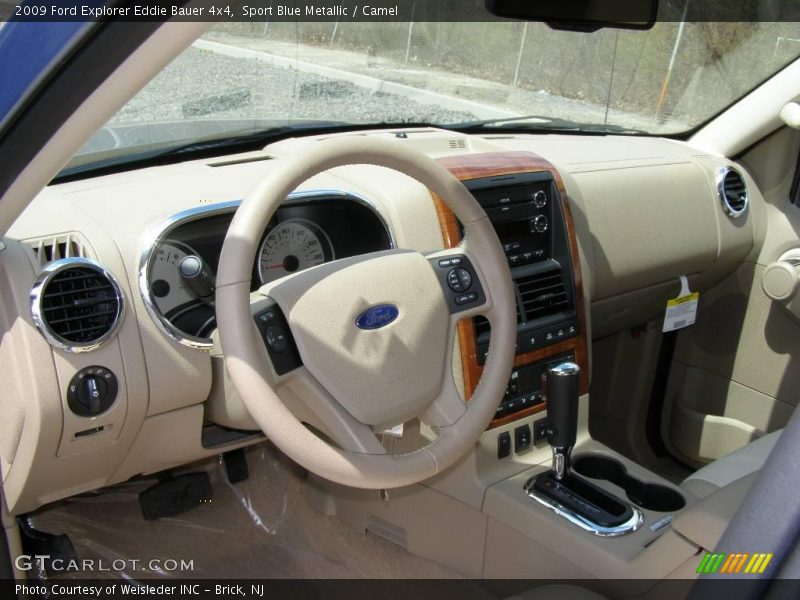 Sport Blue Metallic / Camel 2009 Ford Explorer Eddie Bauer 4x4