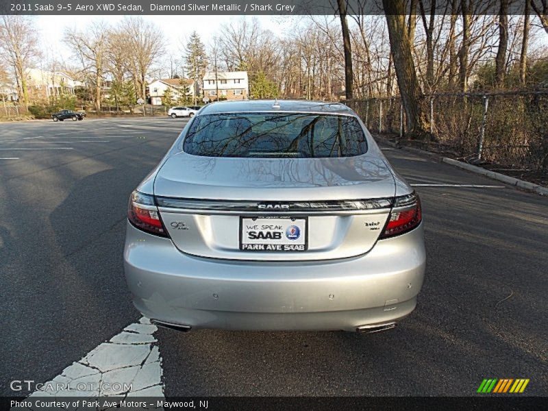 Diamond Silver Metallic / Shark Grey 2011 Saab 9-5 Aero XWD Sedan
