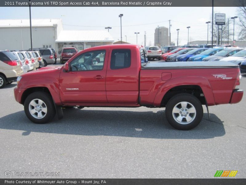 Barcelona Red Metallic / Graphite Gray 2011 Toyota Tacoma V6 TRD Sport Access Cab 4x4