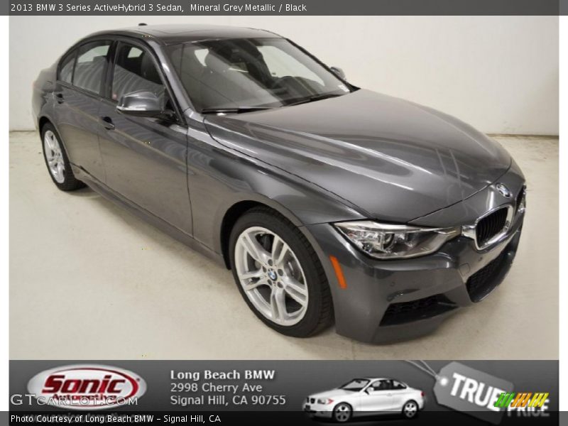 Mineral Grey Metallic / Black 2013 BMW 3 Series ActiveHybrid 3 Sedan